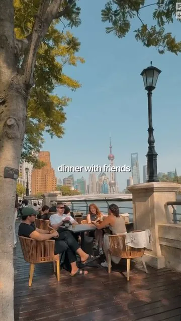 Dinner with friends on the Bund, Shanghai
